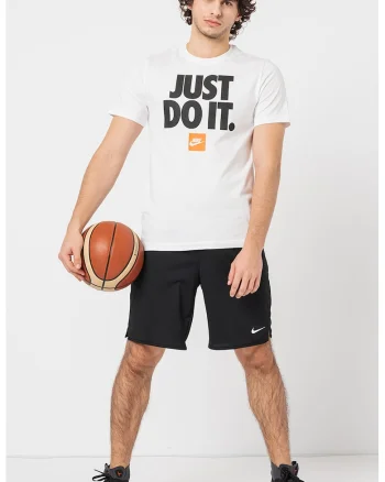 Tricou regular fit din bumbac cu imprimeu Sportswear, Negru/Alb optic
