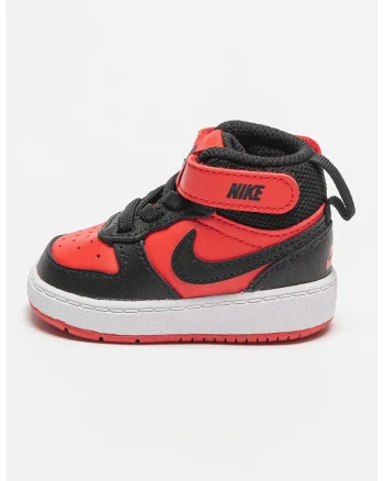 Pantofi sport cu garnituri din piele Court Borough, Rosu/Negru
