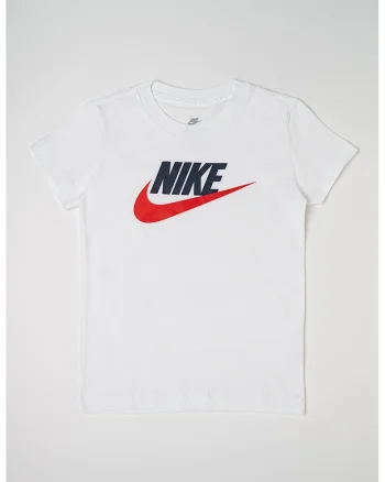 Tricou cu decolteu la baza gatului si imprimeu logo Futura, Alb optic