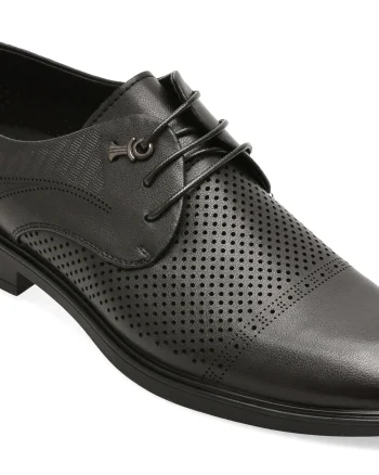 Pantofi eleganti BITE THE BULLET negri, 8503, din piele naturala