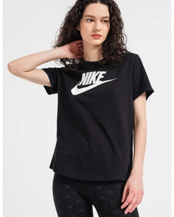 Tricou cu imprimeu logo Essentials, Negru