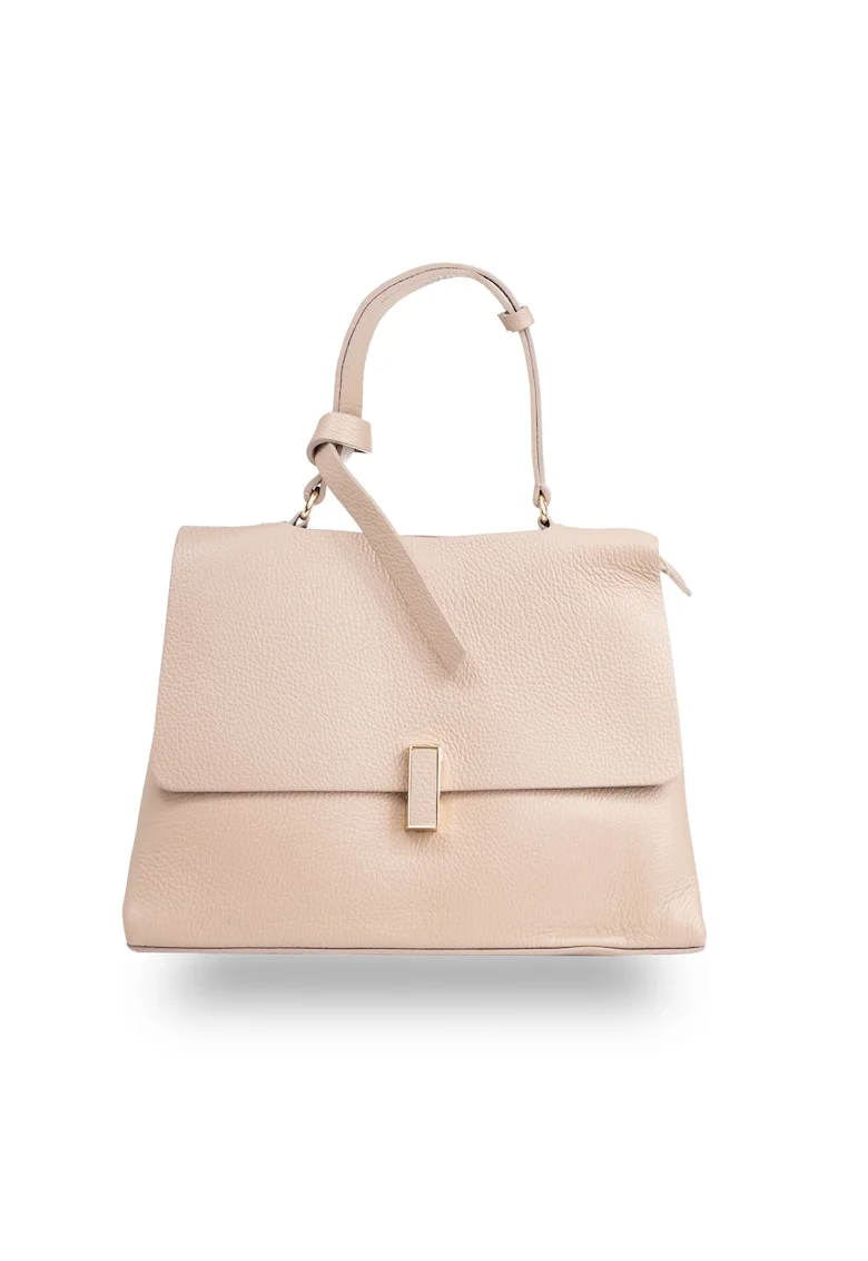 Poseta dama, piele,  Maria, Roz pal, 21*31*12 cm