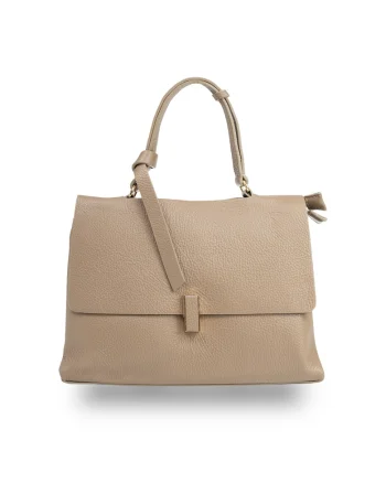 Poseta dama, piele,  Maria, Bej inchis, 21*31*12 cm