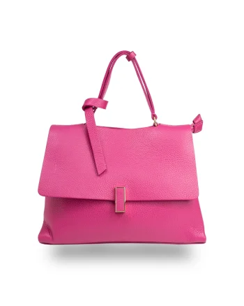 Poseta dama, piele,  Maria, Fucsia, 21*31*12 cm