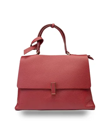 Poseta dama, piele,  Maria, Rosu inchis, 21*31*12 cm