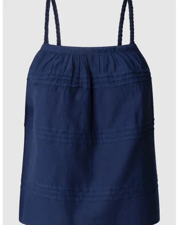 Bluza cu bretele impletite, fara maneci, Bleumarin