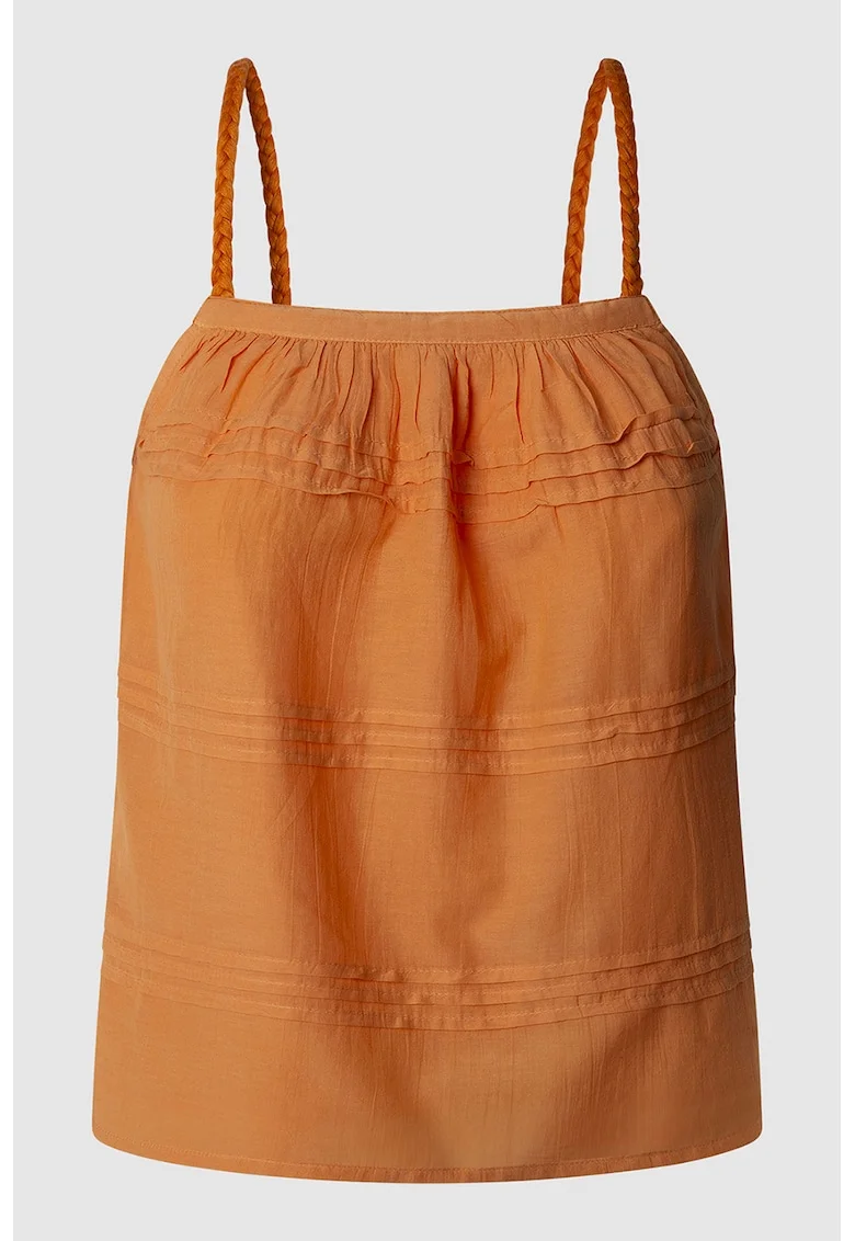 Bluza cu bretele impletite, fara maneci, Portocaliu