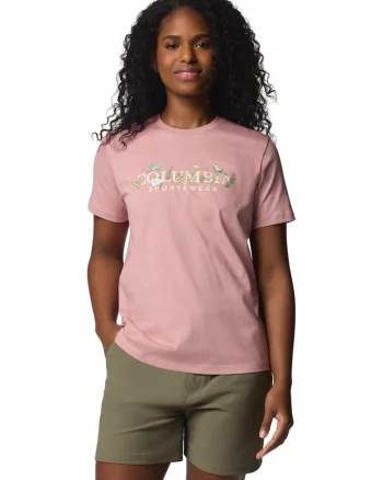 Tricou din bumbac cu imprimeu grafic Boundless, Roz pastel