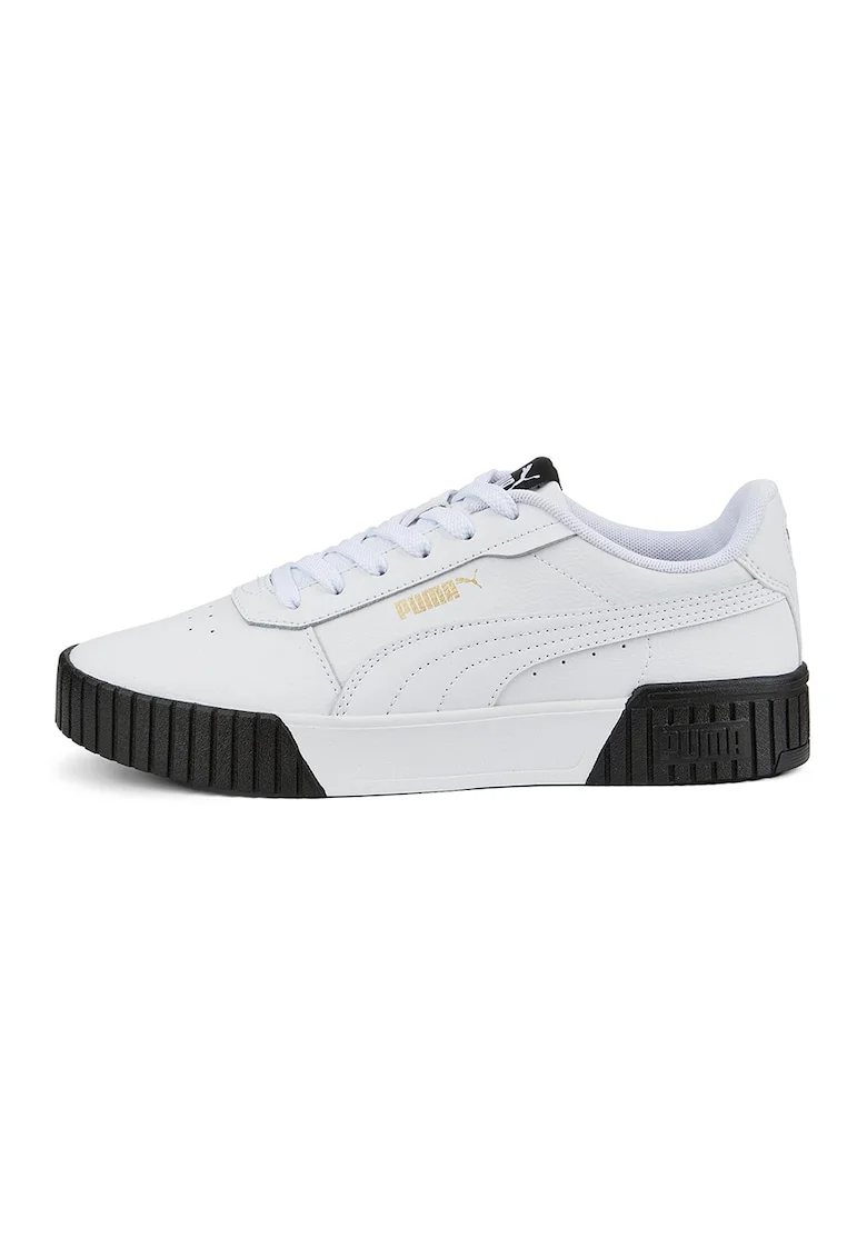 Pantofi sport de piele si piele ecologica Carina 2.0, Negru/Alb murdar