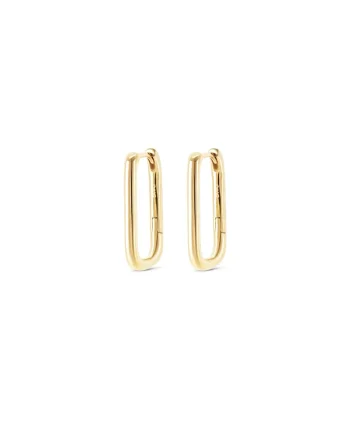 Cercei placati cu aur de 18K Squared Elegance
