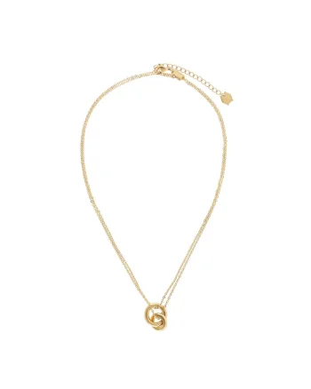 Colier cu aspect dublu placat cu aur de 18k,  Auriu