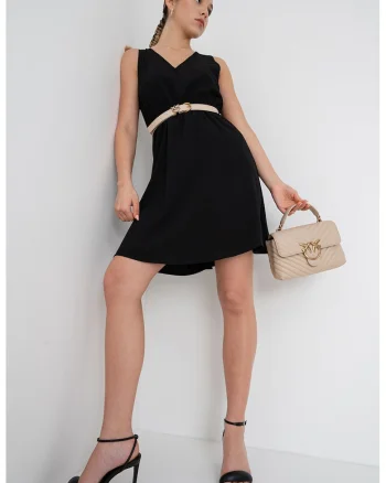 Rochie cu decolteu in V Nova, Negru