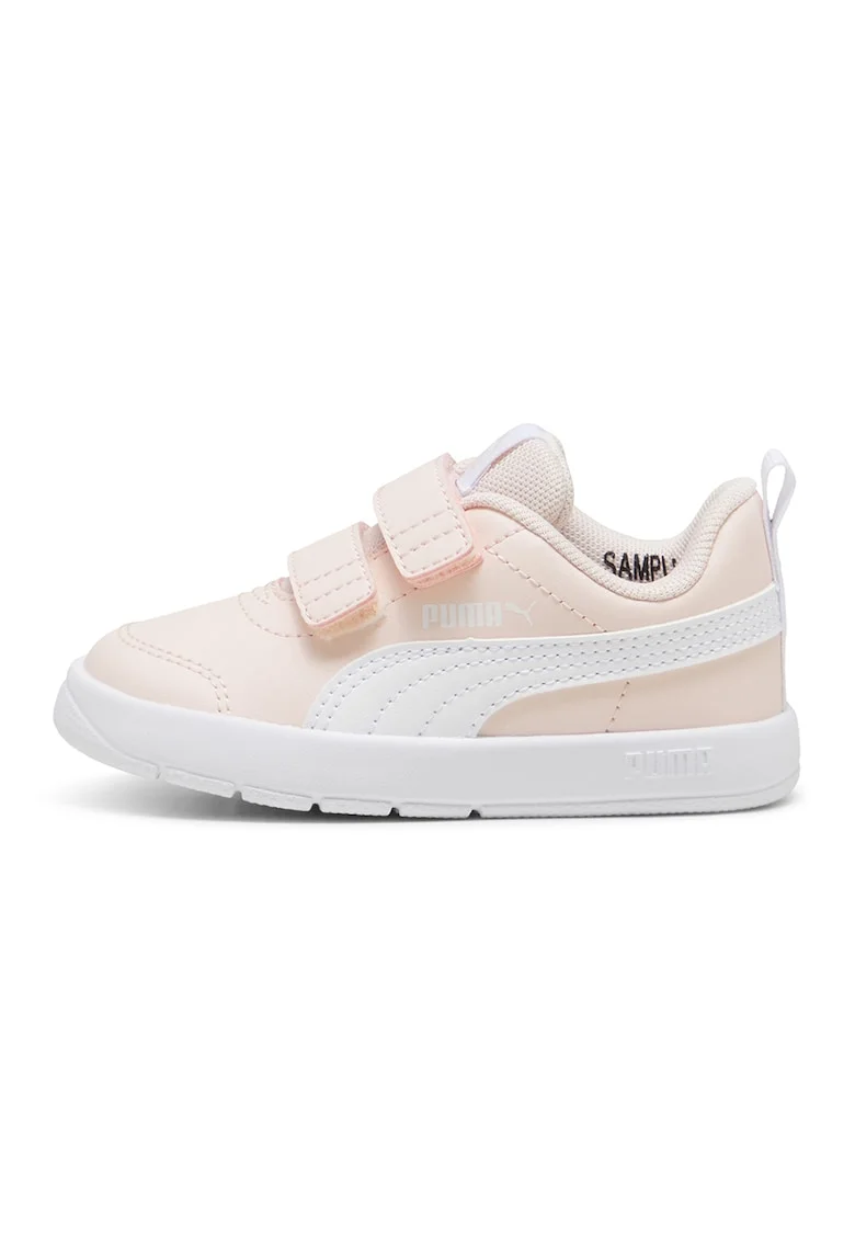 Pantofi sport Courtflex din piele ecologica cu velcro, Piersica