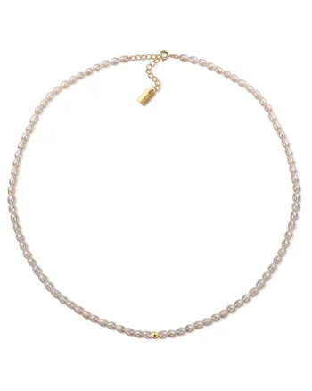 Colier aur de 18K si perle, Auriu