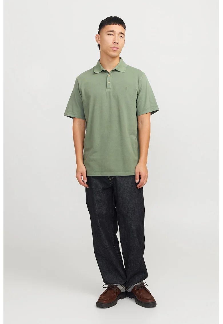 Tricou polo din material pique William, Verde sparanghel