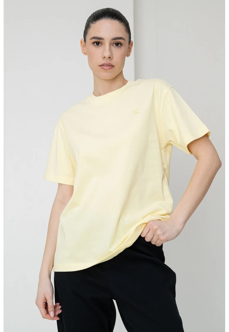 Tricou relaxed-fit din bumbac Athletics, Galben pal