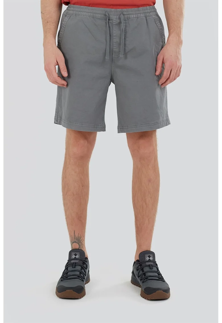 Pantaloni scurti din amestec de bumbac cu snur in talie Mason, Gri deschis