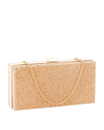 Geanta clutch sampanie cu pietricele BRS-5052 05 Auriu, Auriu, 10x20x5