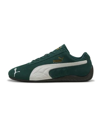Pantofi sport Speedcat OG unisex din piele intoarsa, Alb/Verde inchis