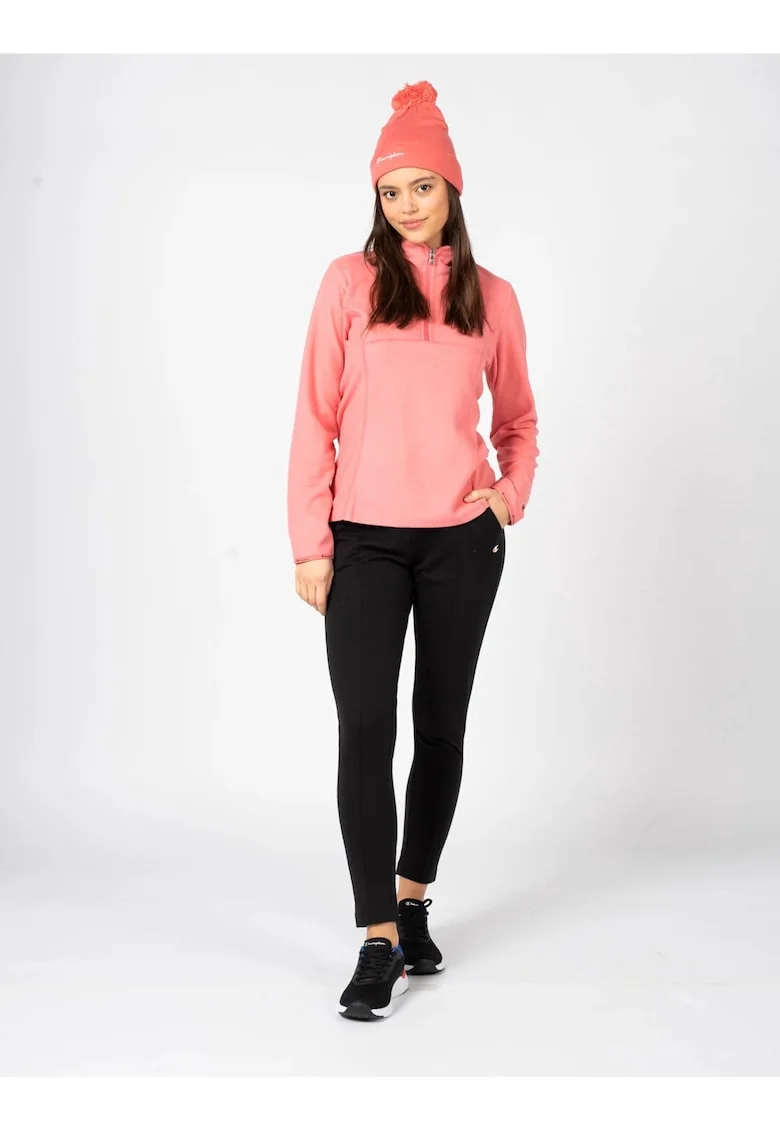 Bluzon din fleece cu fenta cu fermoar,