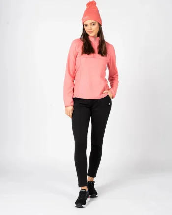 Bluzon din fleece cu fenta cu fermoar,