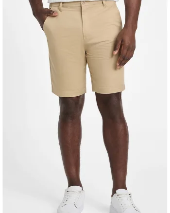 Pantaloni scurti uni din amestec de in, Bej deschis
