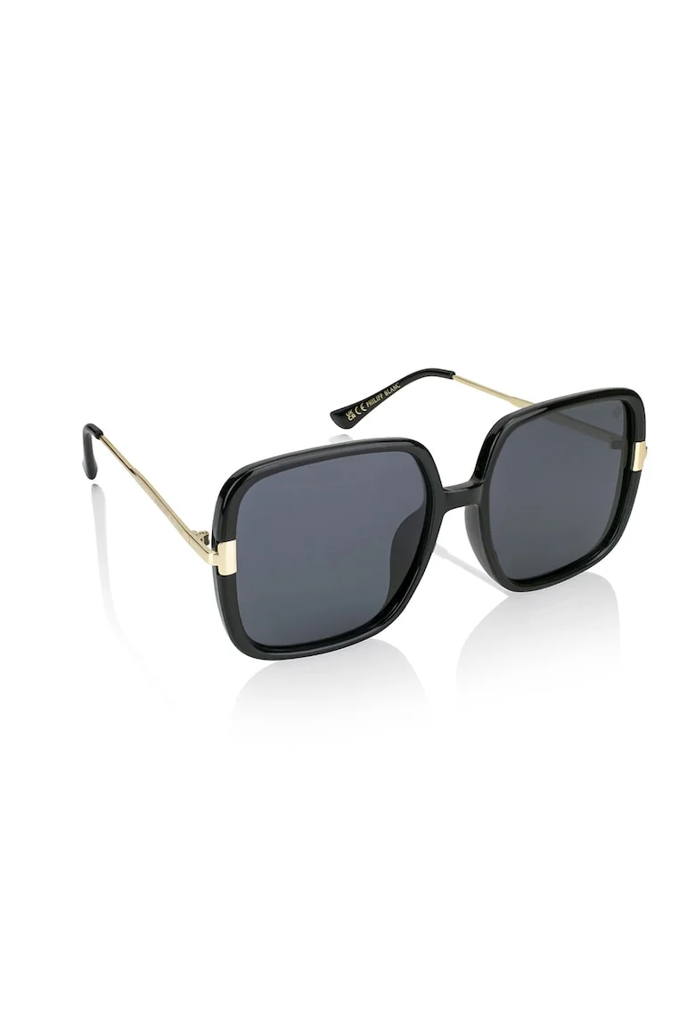 Ochelari de soare unisex patrati polarizati Armada, Auriu/Negru