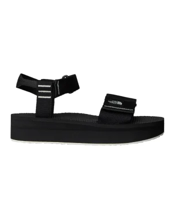 Sandale cu talpa flatform si barete cu inchidere velcro Skeena, Negru