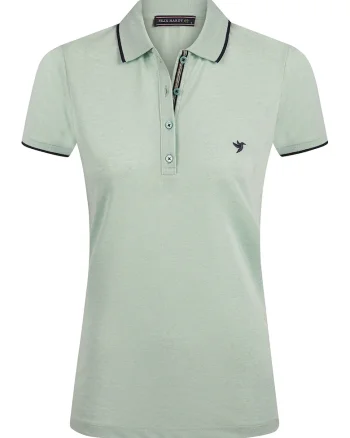 Tricou polo din amestec de bumbac, Verde pal