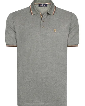 Tricou polo regular fit, Kaki
