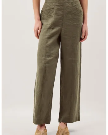 Pantaloni de in cu buzunare laterale, Kaki