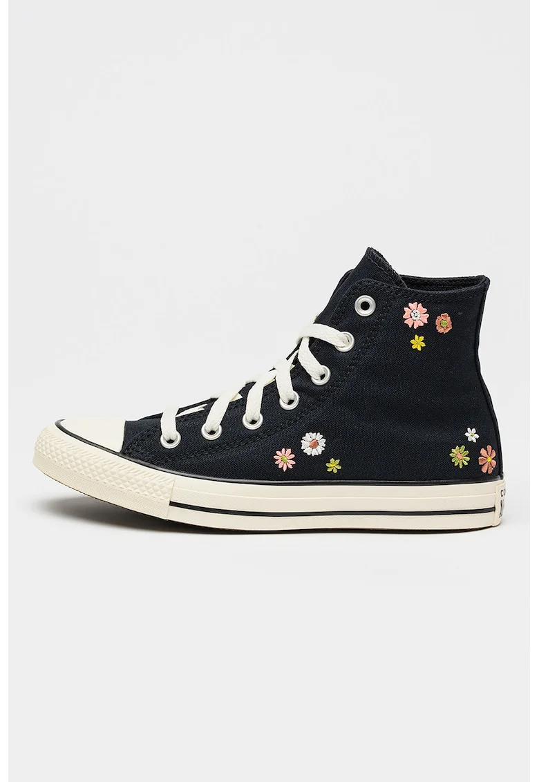 Pantofi sport high-cut Chuck Taylor All Star cu model floral, Albastru ultramarin