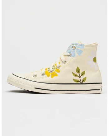 Pantofi sport high-cut Chuck Taylor All Star cu imprimeu floral, Albastru/Crem