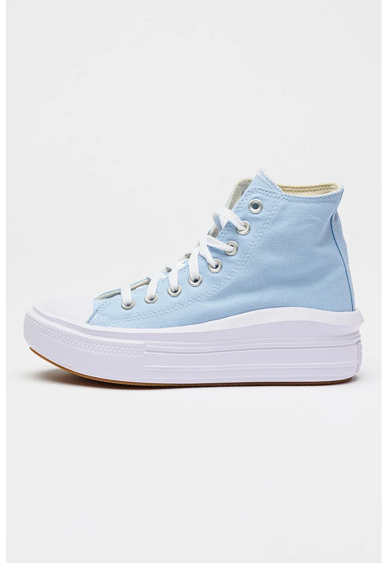 Pantofi sport high-top flatform Chuck Taylor All Star, Albastru pastel