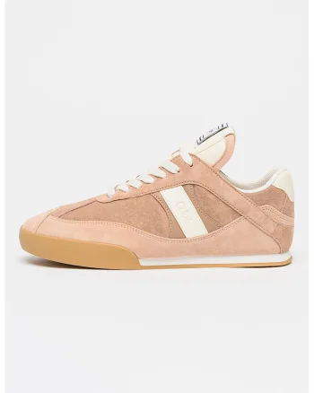 Pantofi sport Kick din piele intoarsa si piele, Roz prafuit