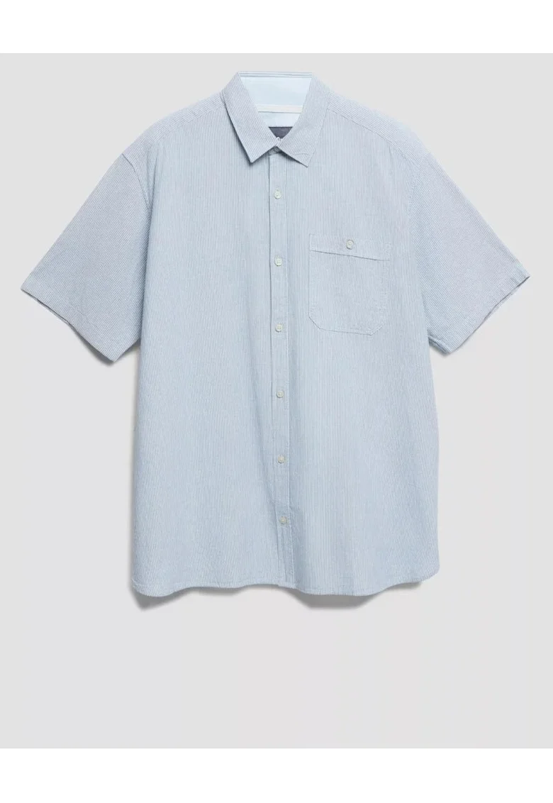Big Sizes Camasa casual, barbati big sizes, din bumbac, Regular fit, Albastru
