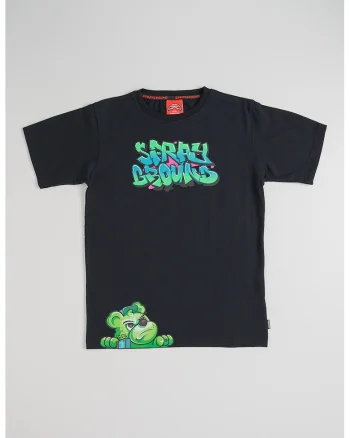 Tricou regular fit Catch Bear, Verde/Negru