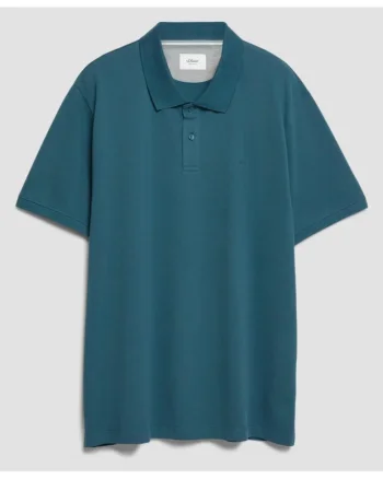 Big Sizes Tricou polo barbati big sizes, din piqué de bumbac, Verde inchis