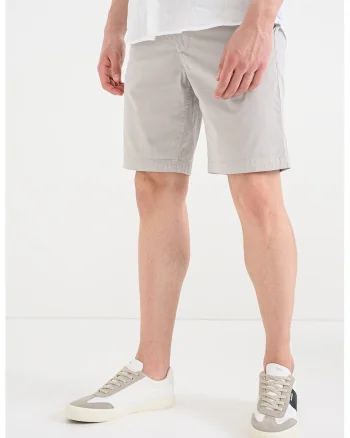 Pantaloni scurti chino slim fit, Alb murdar
