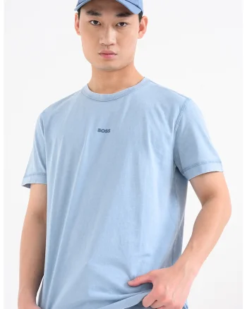 Tricou de bumbac Tokks, Albastru pastel