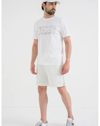 Pantaloni scurti cu snur si buzunare, Alb murdar