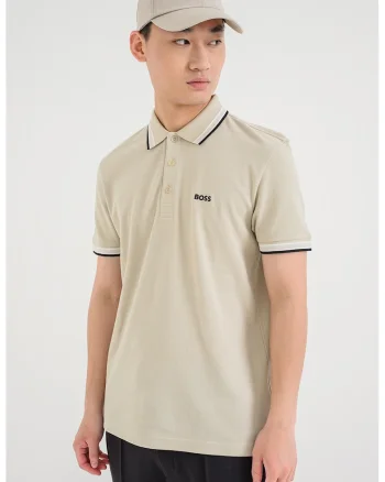 Tricou polo cu logo, Verde pal