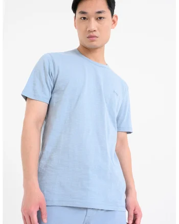 Tricou din bumbac Tegood, Albastru stins