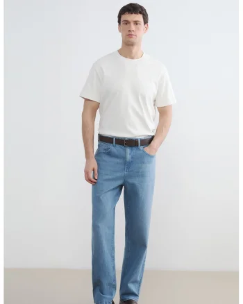 Blugi regular-fit cu buzunare, Albastru lavanda
