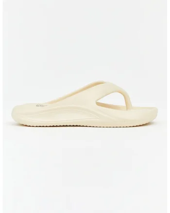 Papuci flip flop cu detalii perforate, Bej deschis