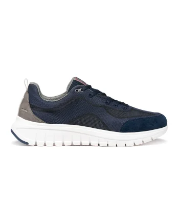 Pantofi sport Flextride R usori de plasa si piele intoarsa, Bleumarin