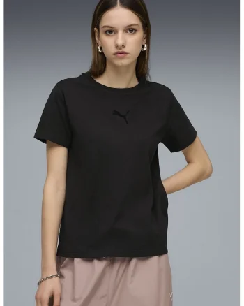 Tricou din bumbac Essential Elevated, Negru