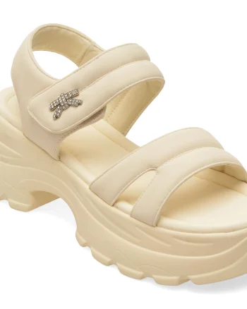 Sandale FLAVIA PASSINI albe, 57113, din piele ecologica