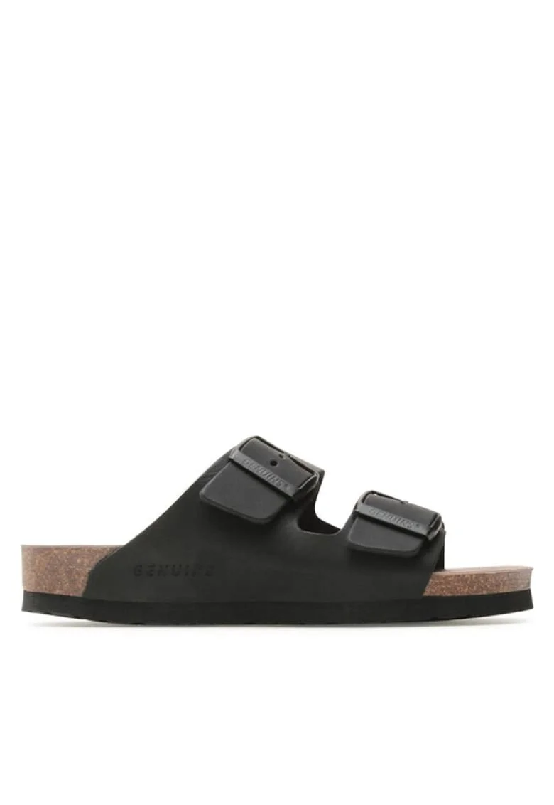 Papuci barbati  302848782, Piele naturala/Piele nabuc, Negru, Negru