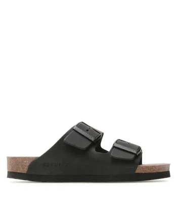 Papuci barbati  302848782, Piele naturala/Piele nabuc, Negru, Negru
